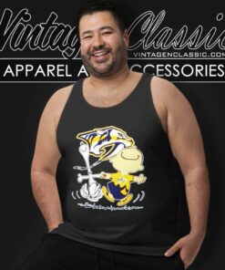 Nashville Predators Snoopy And Charlie Brown Dancing Tank Top Racerback