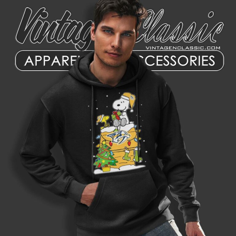 Nashville Predators Snoopy And Woodstock Christmas Tree Hoodie Nashville Predators Snoopy And Woodstock Christmas Tree Hoodie