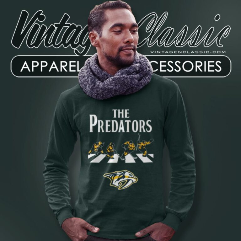 Nashville Predators The Beatles Rock Band Long Sleeve Tee Nashville Predators The Beatles Rock Band Long Sleeve Tee
