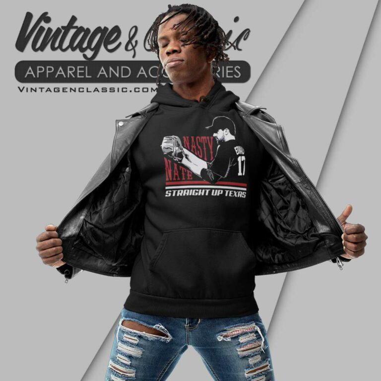 Nathan Eovaldi Nasty Nate Straight Up Texas Hoodie Nathan Eovaldi Nasty Nate Straight Up Texas Hoodie