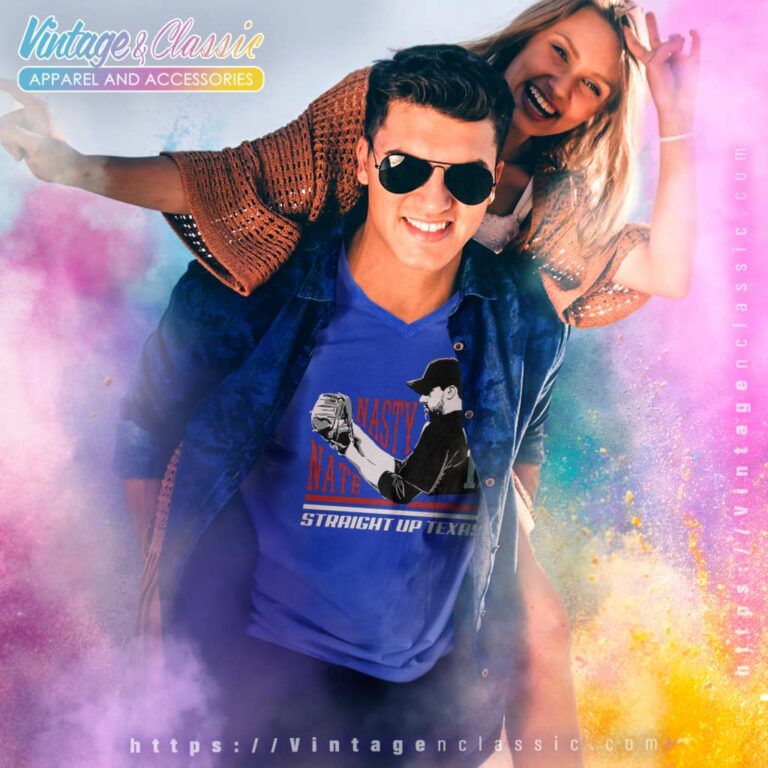 Nathan Eovaldi Nasty Nate Straight Up Texas V Neck TShirt Nathan Eovaldi Nasty Nate Straight Up Texas V Neck TShirt