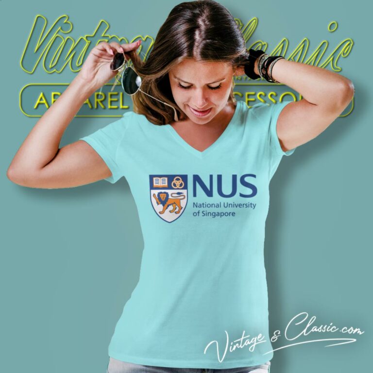 National University Of Singapore V Neck TShirt National University Of Singapore V Neck TShirt