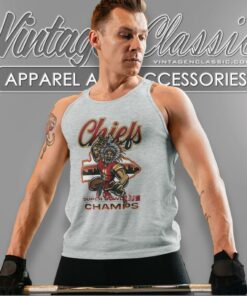 Native America Kansas City Chiefs Super Bowl Lviii Champions Tank Top Racerback