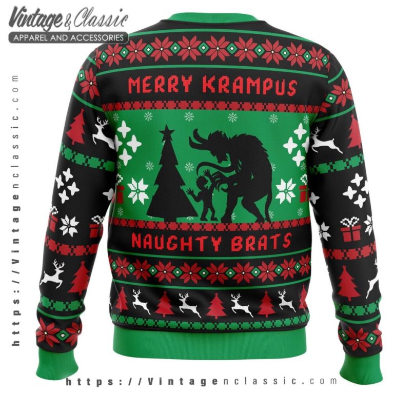 Naughty Brats Krampus Ugly Christmas Sweater back Ugly Sweater Naughty Brats Krampus Ugly Christmas Sweater back Ugly Sweater