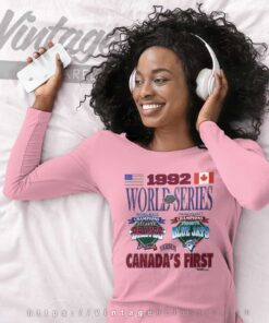 Nba 1992 World Series Atlanta Braves Toronto Blue Jays Long Sleeve Tee