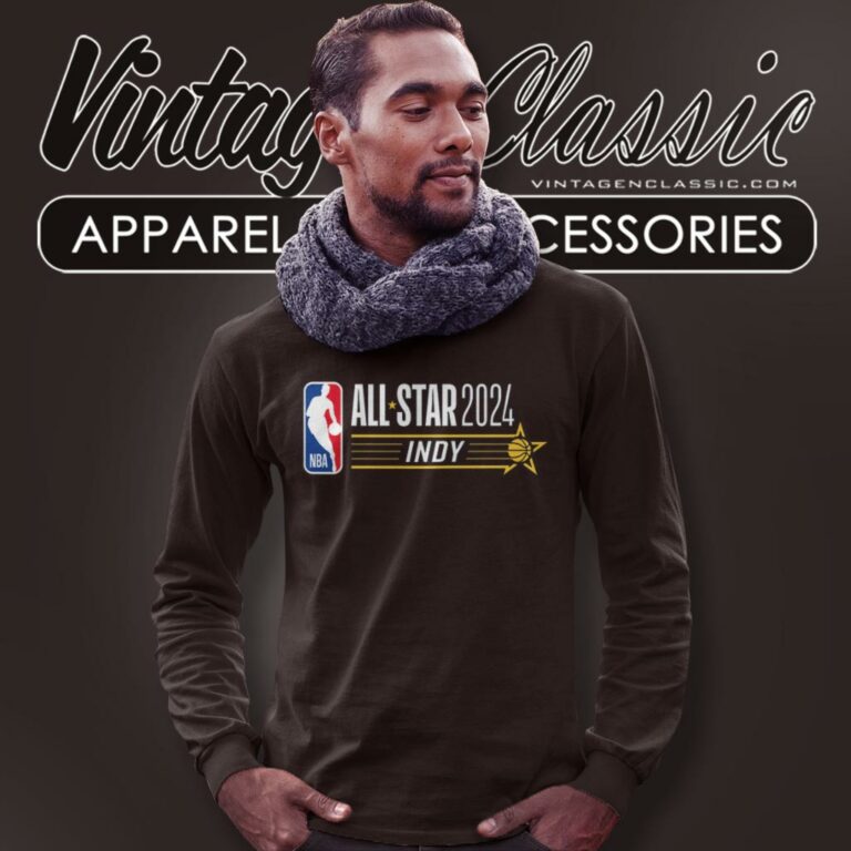 Nba All Star 2024 Game Indianapolis Logo Long Sleeve Tee Nba All Star 2024 Game Indianapolis Logo Long Sleeve Tee