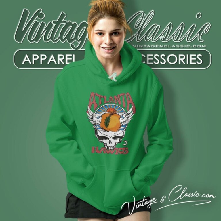 Nba Atlanta Hawks Grateful Dead Skull Hoodie Nba Atlanta Hawks Grateful Dead Skull Hoodie
