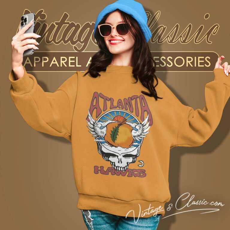 Nba Atlanta Hawks Grateful Dead Skull Sweatshirt Nba Atlanta Hawks Grateful Dead Skull Sweatshirt