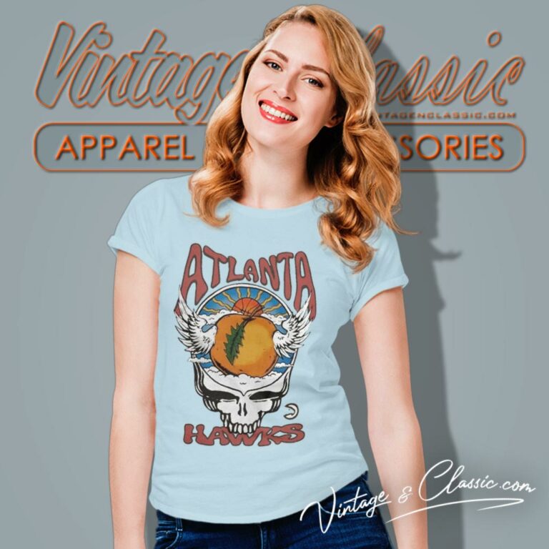 Nba Atlanta Hawks Grateful Dead Skull Women T Shirt Nba Atlanta Hawks Grateful Dead Skull Women T Shirt