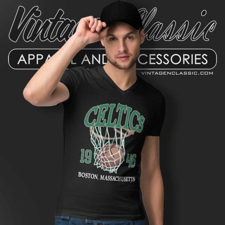 Nba Boston Celtics Basketball Est 1946 V Neck TShirt Nba Boston Celtics Basketball Est 1946 V Neck TShirt