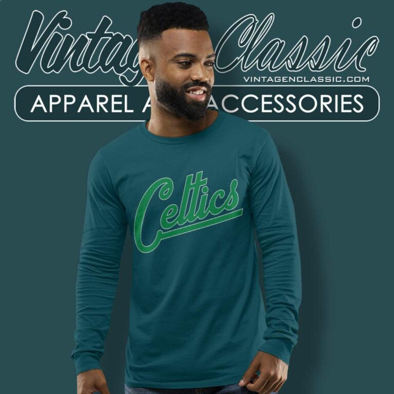 Nba Boston Celtics Logo Signature Long Sleeve Tee Nba Boston Celtics Logo Signature Long Sleeve Tee