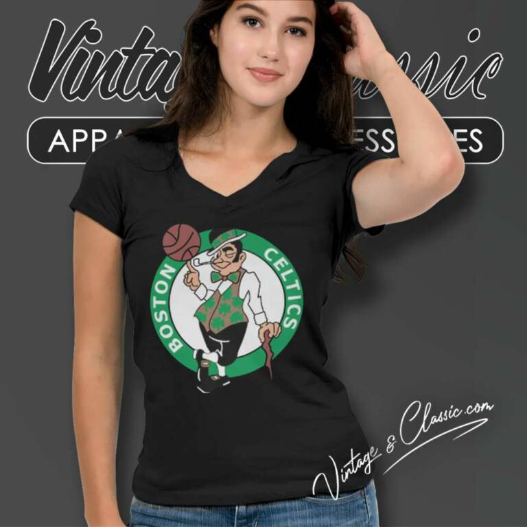 Nba Boston Celtics Logo V Neck TShirt Nba Boston Celtics Logo V Neck TShirt