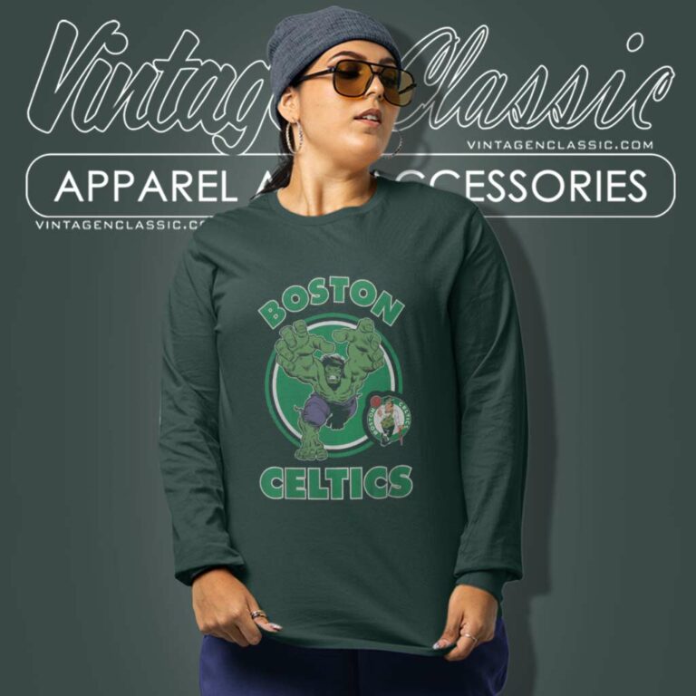 Nba Boston Celtics Marvel Hulk Long Sleeve Tee Nba Boston Celtics Marvel Hulk Long Sleeve Tee