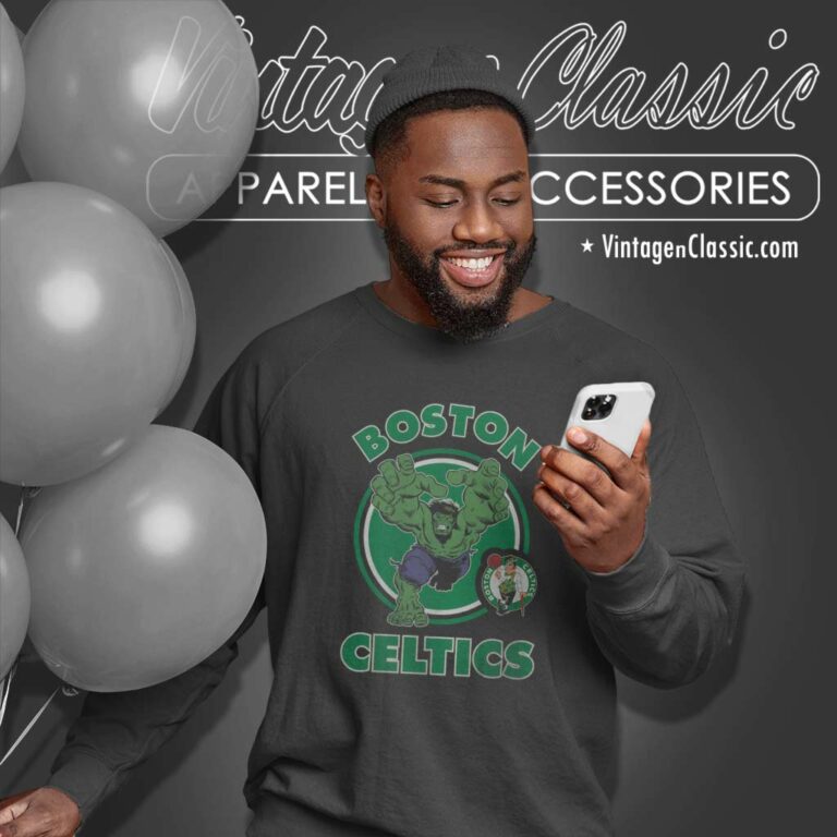 Nba Boston Celtics Marvel Hulk Sweatshirt Nba Boston Celtics Marvel Hulk Sweatshirt