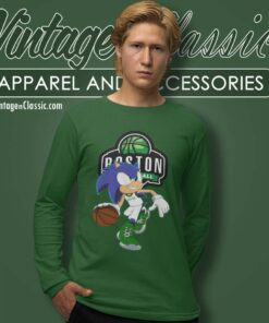 Nba Boston Celtics Sonic The Hedgehog Long Sleeve Tee