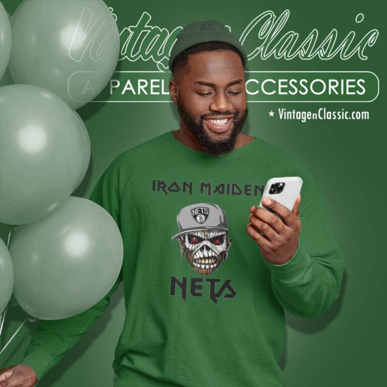 Nba Brooklyn Nets Iron Maiden Band Sweatshirt Nba Brooklyn Nets Iron Maiden Band Sweatshirt