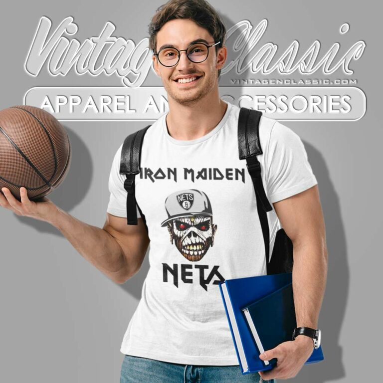 Nba Brooklyn Nets Iron Maiden Band T Shirt Nba Brooklyn Nets Iron Maiden Band T Shirt