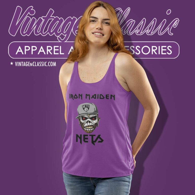 Nba Brooklyn Nets Iron Maiden Band Tank Top Racerback Nba Brooklyn Nets Iron Maiden Band Tank Top Racerback