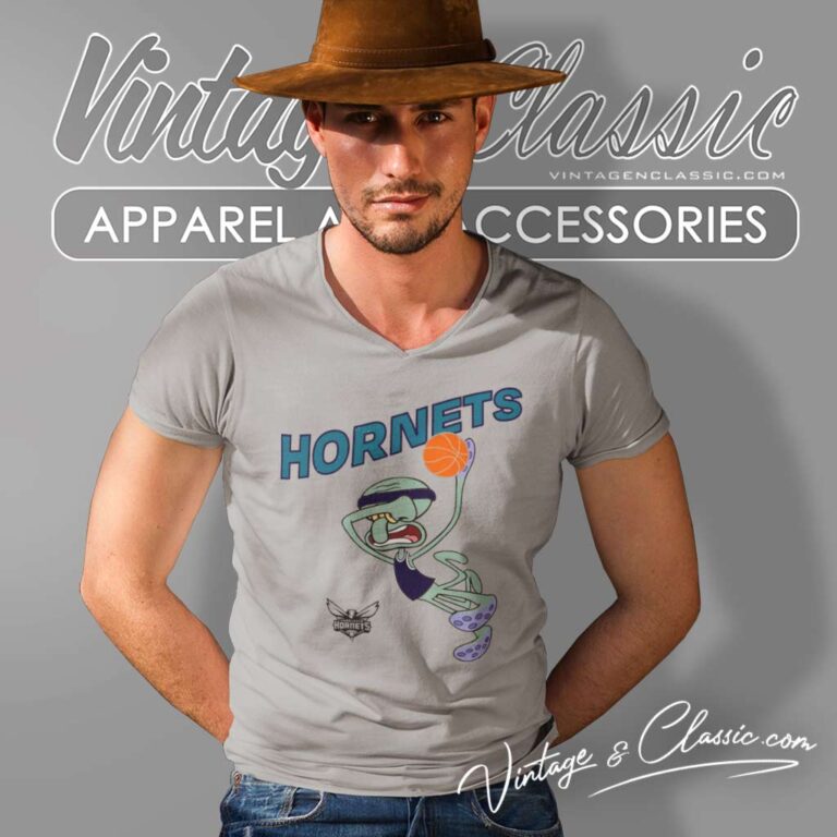 Nba Charlotte Hornets Squidward V Neck TShirt Nba Charlotte Hornets Squidward V Neck TShirt