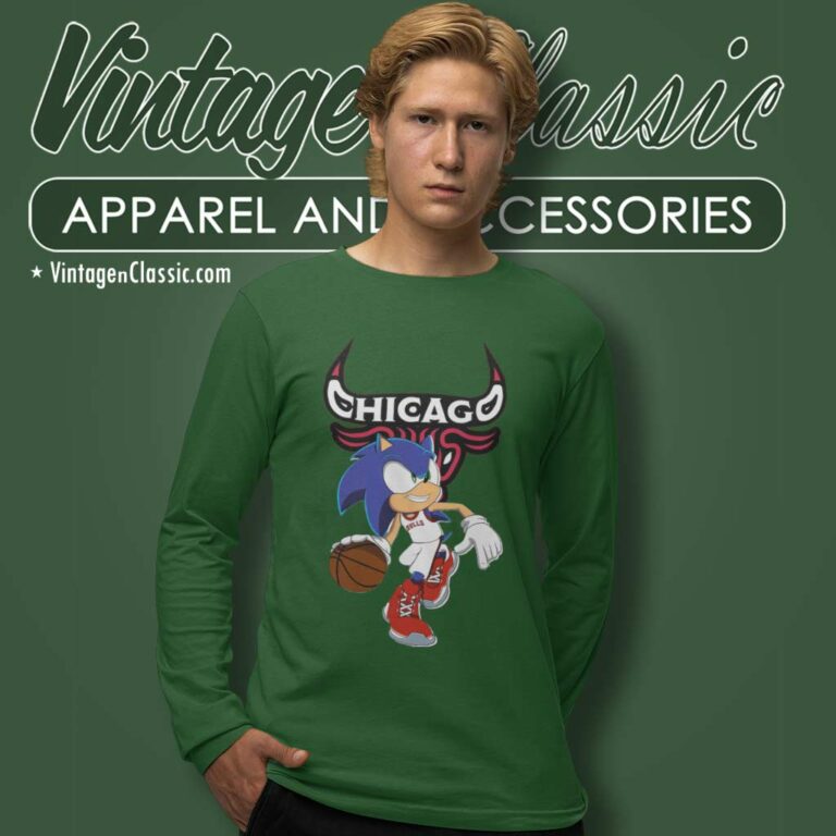 Nba Chicago Bulls Sonic The Hedgehog Long Sleeve Tee Nba Chicago Bulls Sonic The Hedgehog Long Sleeve Tee