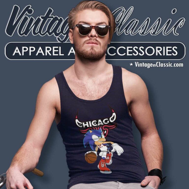 Nba Chicago Bulls Sonic The Hedgehog Tank Top Racerback Nba Chicago Bulls Sonic The Hedgehog Tank Top Racerback