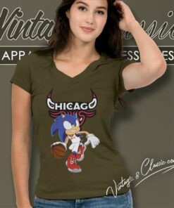 Nba Chicago Bulls Sonic The Hedgehog V Neck TShirt