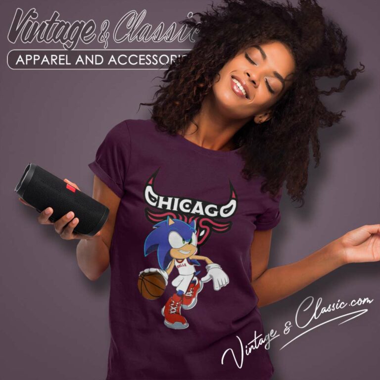 Nba Chicago Bulls Sonic The Hedgehog Women TShirt Nba Chicago Bulls Sonic The Hedgehog Women TShirt