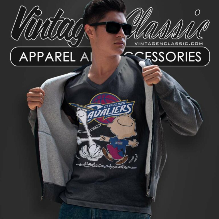 Nba Cleveland Cavaliers Charlie Brown Snoopy V Neck TShirt Nba Cleveland Cavaliers Charlie Brown Snoopy V Neck TShirt