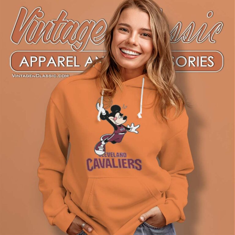 Nba Cleveland Cavaliers Cheerful Mickey Mouse Hoodie Nba Cleveland Cavaliers Cheerful Mickey Mouse Hoodie