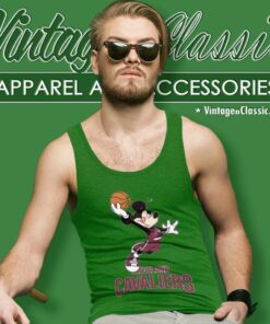 Nba Cleveland Cavaliers Cheerful Mickey Mouse Tank Top Racerback