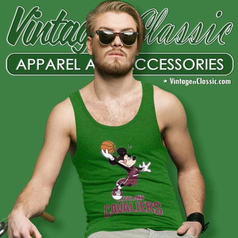Nba Cleveland Cavaliers Cheerful Mickey Mouse Tank Top Racerback Nba Cleveland Cavaliers Cheerful Mickey Mouse Tank Top Racerback