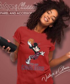 Nba Cleveland Cavaliers Cheerful Mickey Mouse Women TShirt