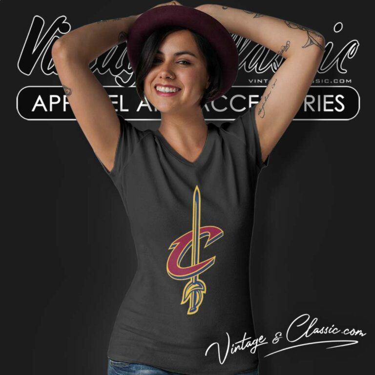 Nba Cleveland Cavaliers Essential Logo V Neck TShirt 1 Nba Cleveland Cavaliers Essential Logo V Neck TShirt 1
