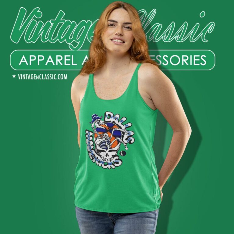 Nba Dallas Mavericks Grateful Dead Skull Tank Top Racerback Nba Dallas Mavericks Grateful Dead Skull Tank Top Racerback