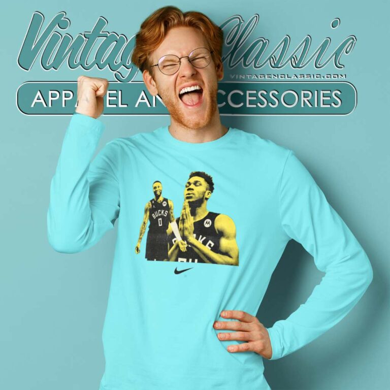 Nba Damian Lillard Milwaukee Bucks Nike Long Sleeve Tee Nba Damian Lillard Milwaukee Bucks Nike Long Sleeve Tee