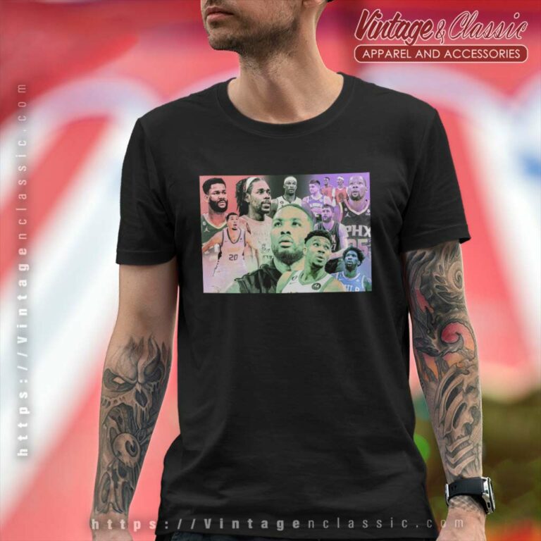 Nba Damian Lillard To Milwaukee Bucks Team T Shirt Nba Damian Lillard To Milwaukee Bucks Team T Shirt