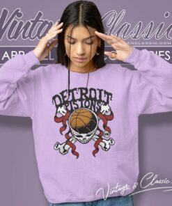 Nba Detroit Pistons Grateful Dead Skull Sweatshirt