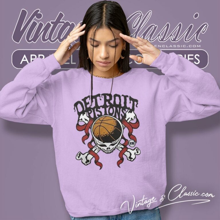 Nba Detroit Pistons Grateful Dead Skull Sweatshirt Nba Detroit Pistons Grateful Dead Skull Sweatshirt