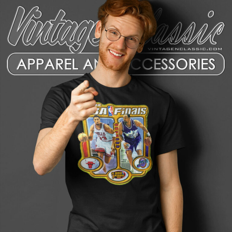 Nba Finals 1998 Caricature Chicago Bulls Utah Jazz T Shirt Nba Finals 1998 Caricature Chicago Bulls Utah Jazz T Shirt