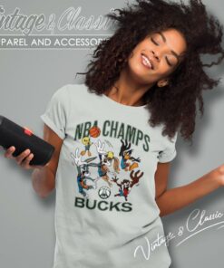 Nba Finals Champions Milwaukee Bucks Homage Space Jam Women T Shirt
