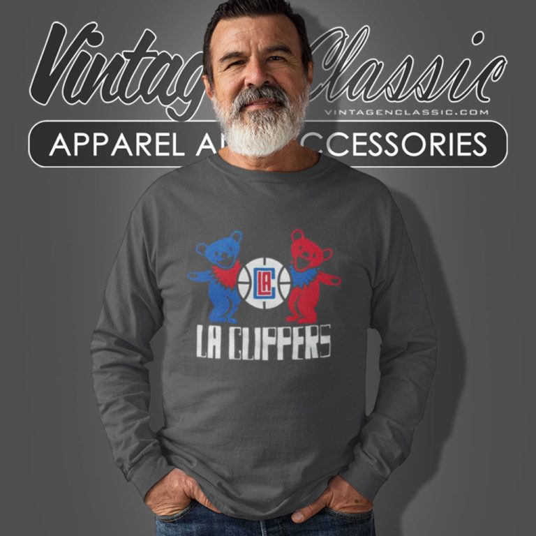 Nba Grateful Dead Bear La Clippers Long Sleeve Tee Nba Grateful Dead Bear La Clippers Long Sleeve Tee