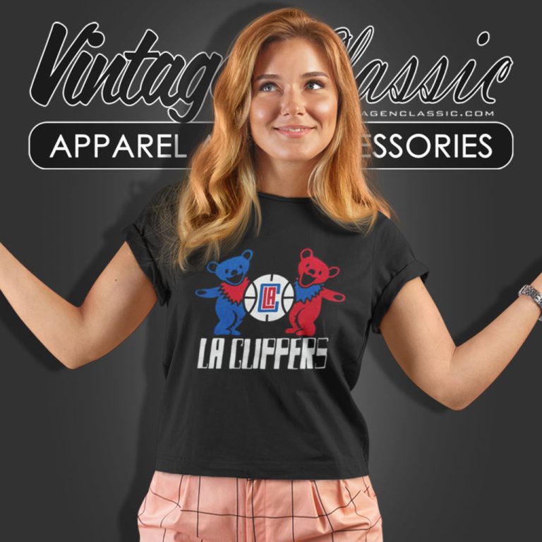 Nba Grateful Dead Bear La Clippers Women T Shirt Nba Grateful Dead Bear La Clippers Women T Shirt