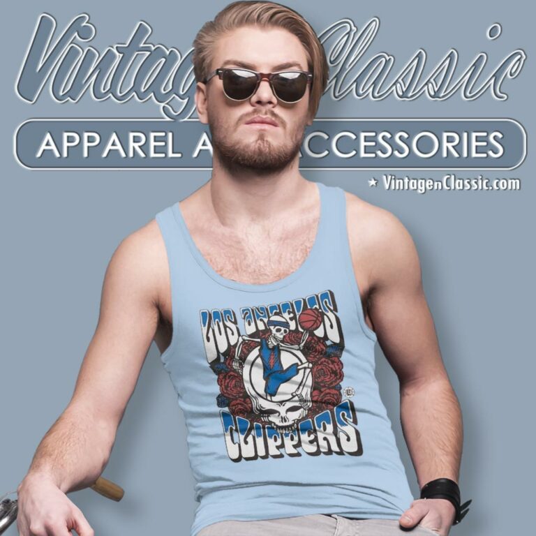Nba Grateful Dead Los Angeles Clippers Skull Tank Top Racerback Nba Grateful Dead Los Angeles Clippers Skull Tank Top Racerback
