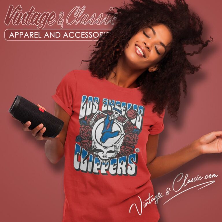 Nba Grateful Dead Los Angeles Clippers Skull Women T Shirt Nba Grateful Dead Los Angeles Clippers Skull Women T Shirt