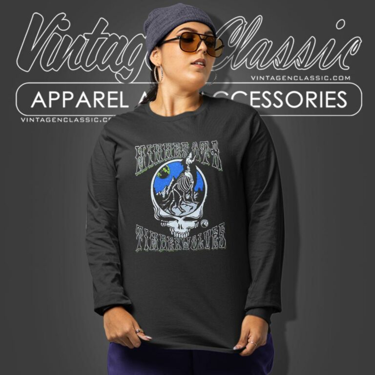 Nba Grateful Dead Timberwolves Skull Long Sleeve Tee Nba Grateful Dead Timberwolves Skull Long Sleeve Tee