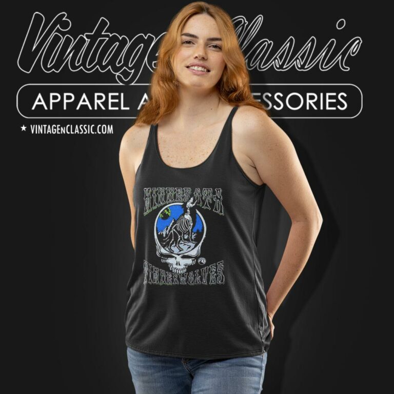 Nba Grateful Dead Timberwolves Skull Tank Top Racerback Nba Grateful Dead Timberwolves Skull Tank Top Racerback