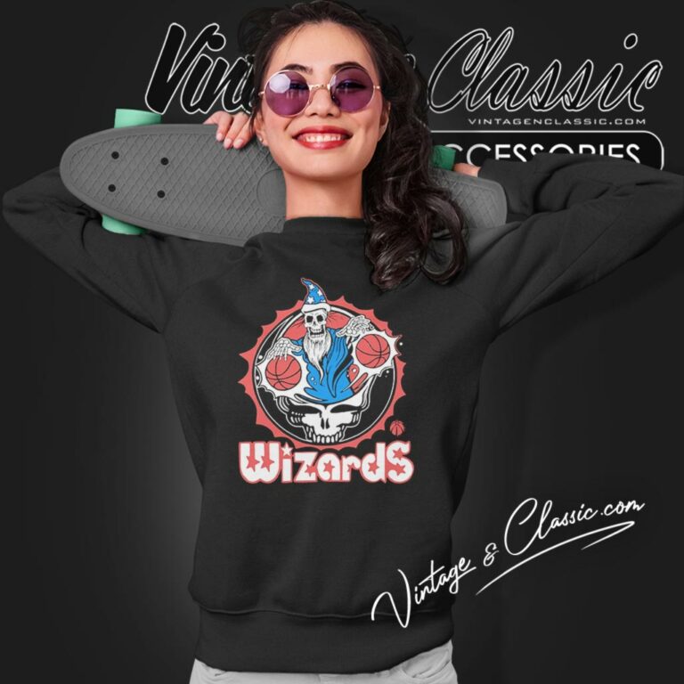 Nba Grateful Dead Washington Wizards Skull Sweatshirt Nba Grateful Dead Washington Wizards Skull Sweatshirt