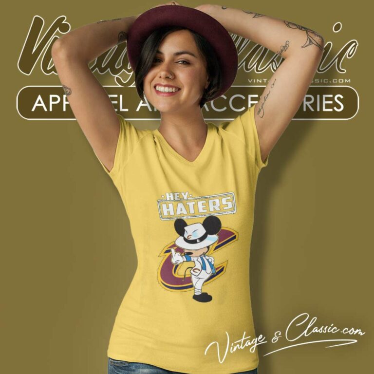 Nba Hey Haters Mickey Cleveland Cavaliers V Neck TShirt Nba Hey Haters Mickey Cleveland Cavaliers V Neck TShirt