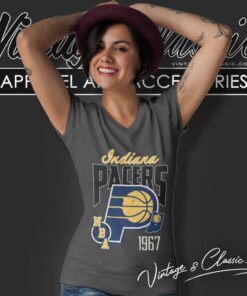 Nba Indiana Pacers Stonewash 1967 V Neck TShirt