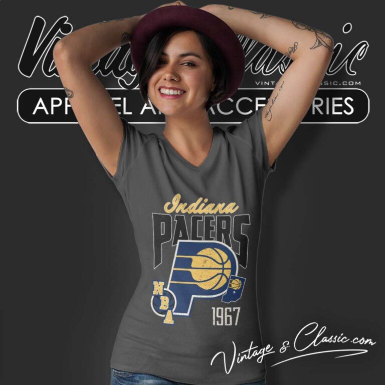Nba Indiana Pacers Stonewash 1967 V Neck TShirt Nba Indiana Pacers Stonewash 1967 V Neck TShirt